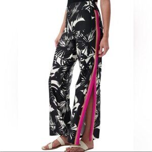 NEW Trina Turk Womens Small Lennox Cover Up Pants in Black Vanilla Pull On‎